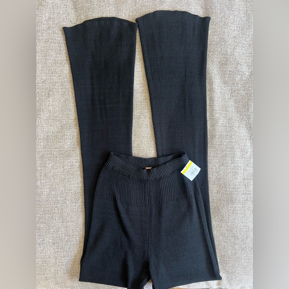 Free People High-Rise Long Knit Pants - Picture 1 of 3